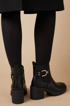Marley Stirrup Detail Medium Chunky Heel Chelsea Ankle Boot