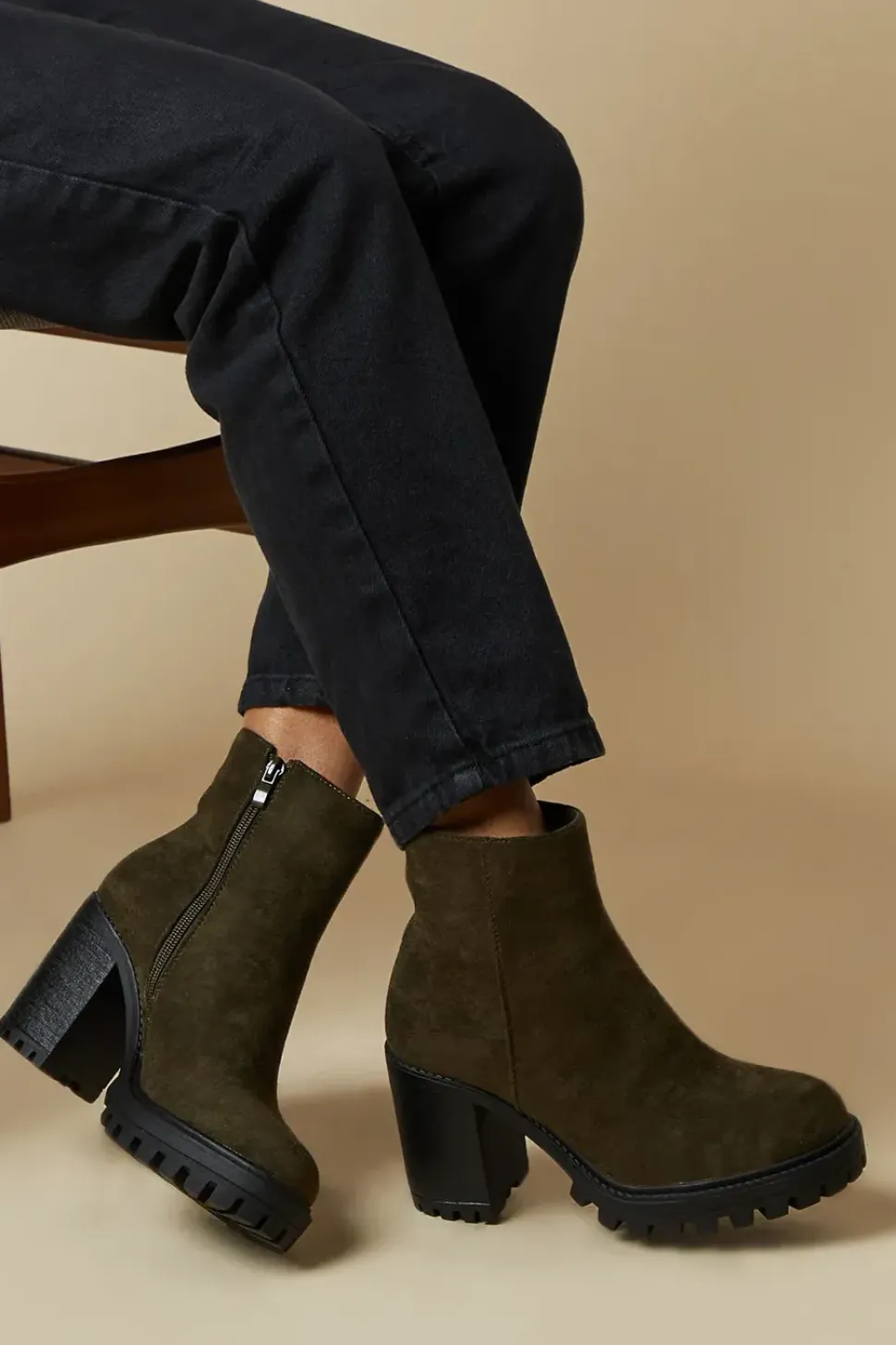 Marlowe Faux Suede Chunky Platform Ankle Boot