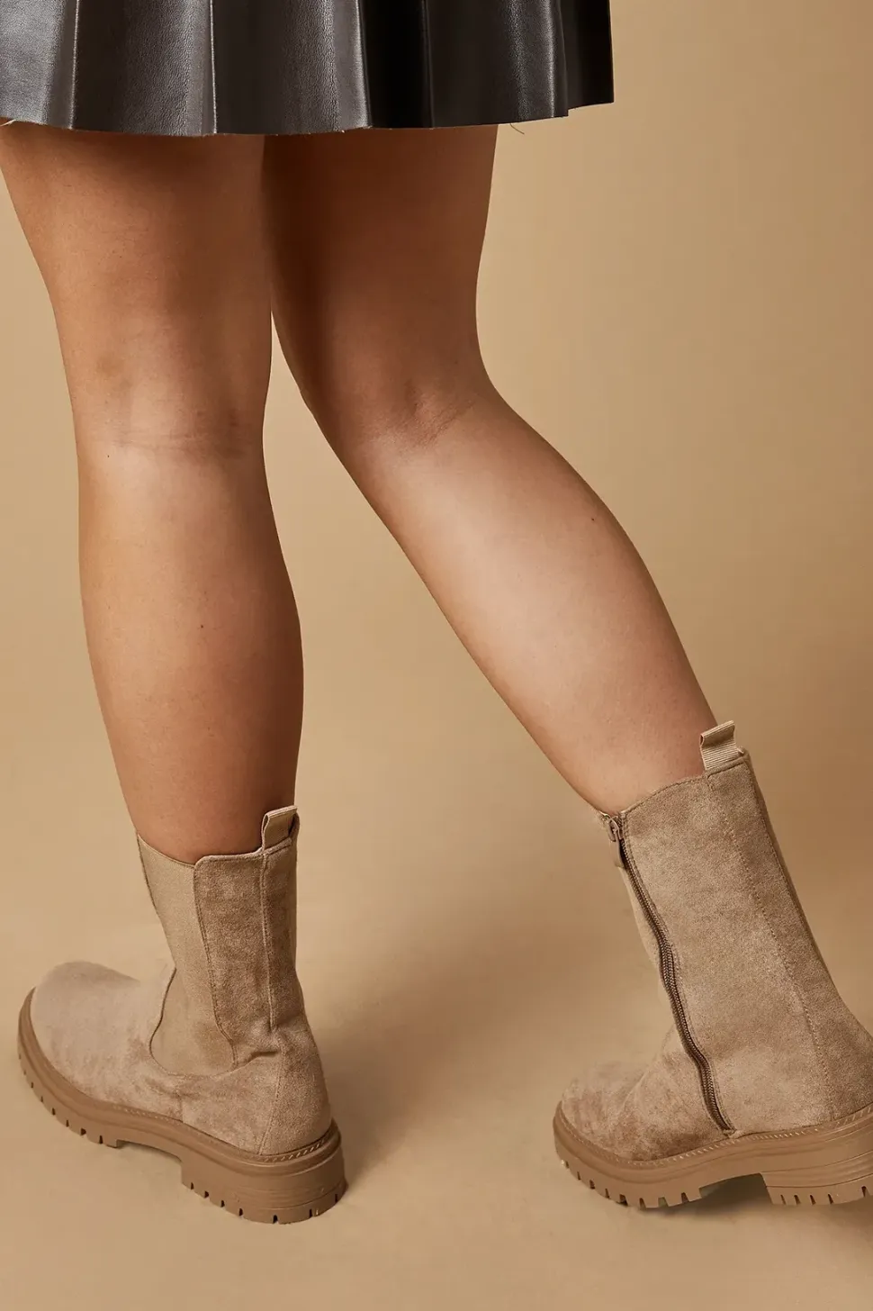 Martine Faux Suede Chunky Ankle Boots