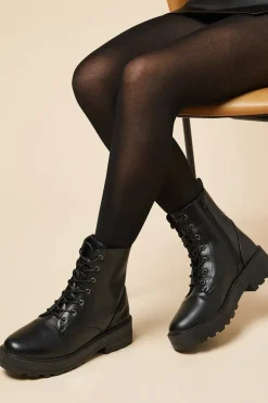 Maryam Lace Up Chunky Ankle Boot