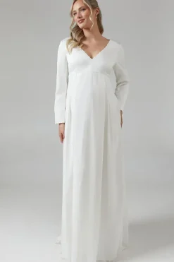 Maternity Chiffon Overlayer Long Sleeve Wedding Dress