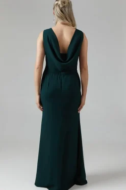 Maternity Cowl Back Fishtail Bridesmaid Maxi Dress