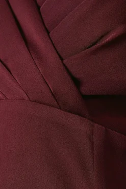 Maternity Wrap Top Satin Bridesmaid Maxi Dress