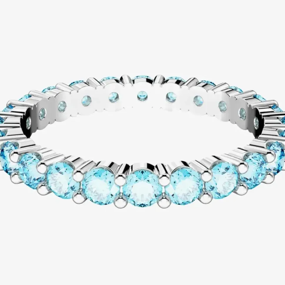 Matrix Blue Cubic Zirconia Full Eternity Ring 5658671 52