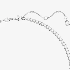 Matrix Blue Mixed Cut Rhodium Plated Tennis Necklace 5666167 (M)