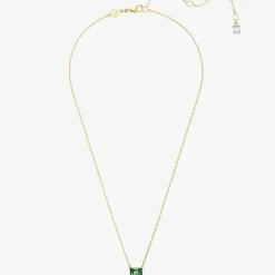 Matrix Green Mixed Cuts Gold Tone Plated Necklace 5677141