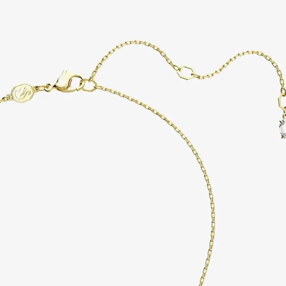 Matrix Green Mixed Cuts Gold Tone Plated Necklace 5677141