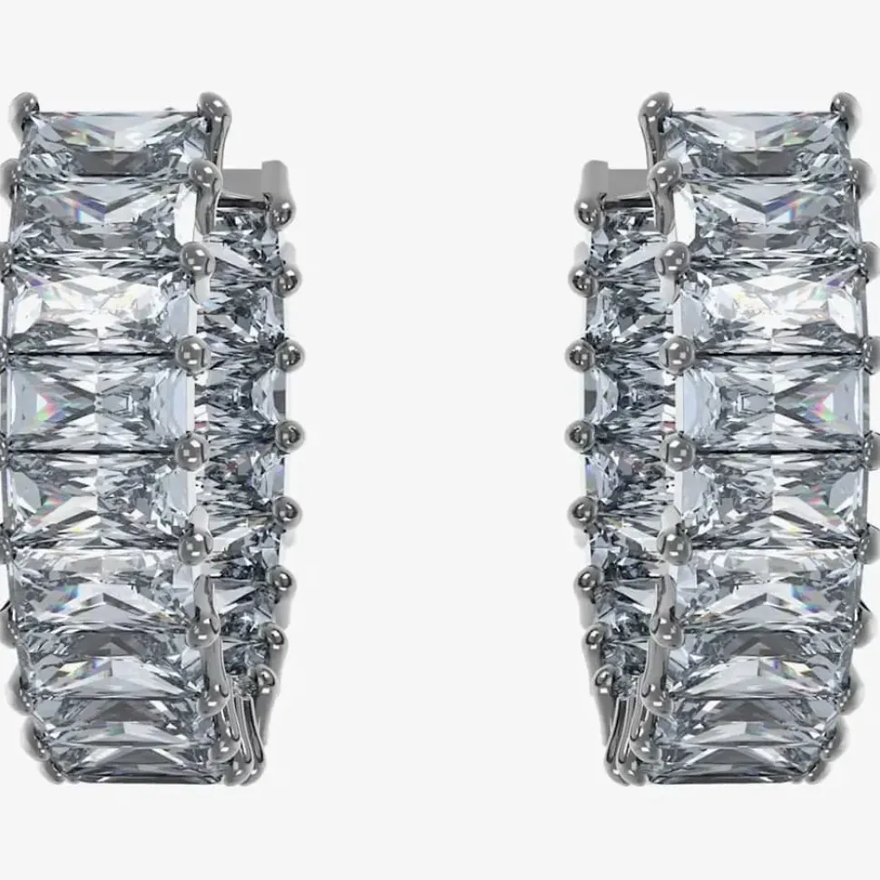 Matrix Grey Hoop Earrings 5658650