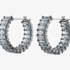 Matrix Grey Hoop Earrings 5658650