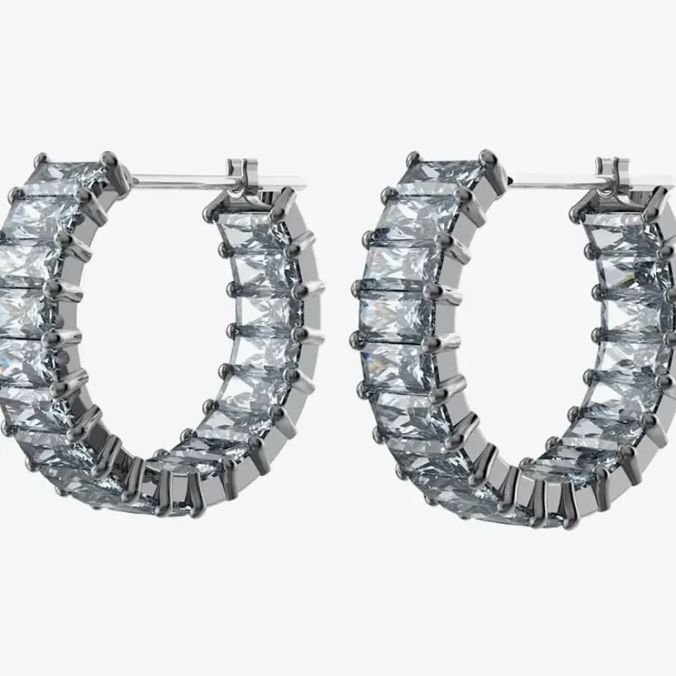 Matrix Grey Hoop Earrings 5658650