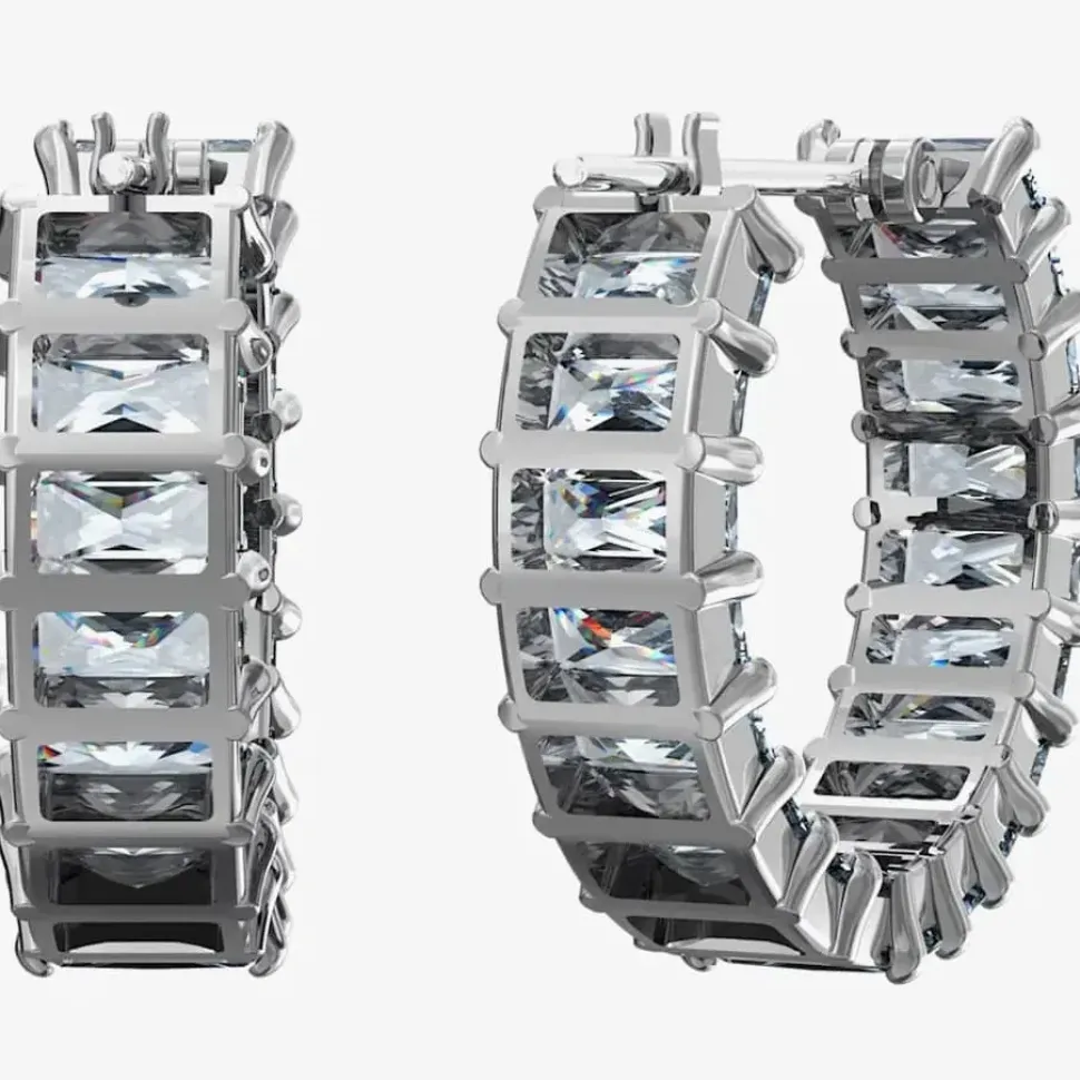 Matrix Grey Hoop Earrings 5658650
