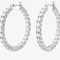 Matrix White Cubic Zirconia Hoop Earrings 5647715