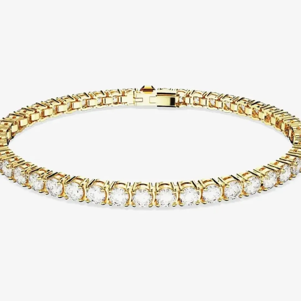 Matrix White Gold Plated Tennis Bracelet 5657664 M
