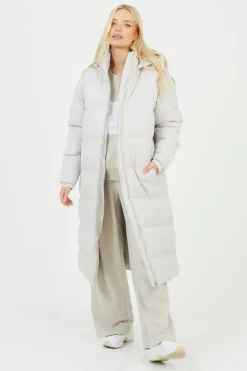 Maxi Hooded Puffer Jacket with Detachable Sleeves