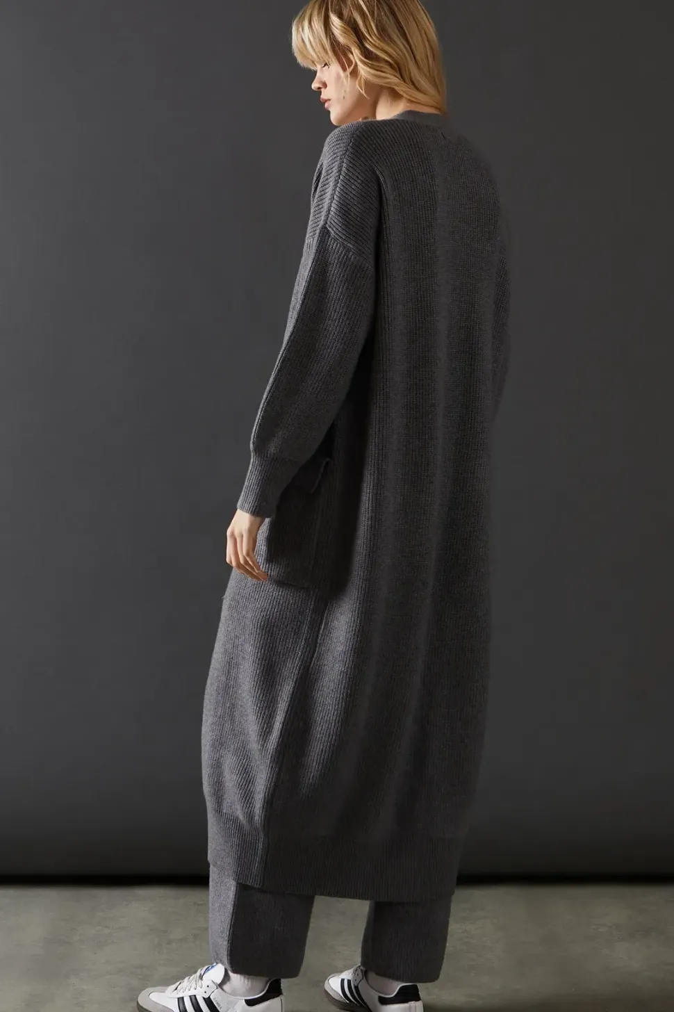 Maxi Knitted Edge To Edge Cardigan