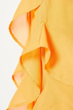 Mega Ruffle Chiffon Maxi Dress