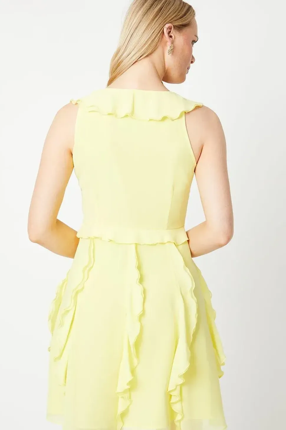 Mega Ruffle Chiffon Mini Dress