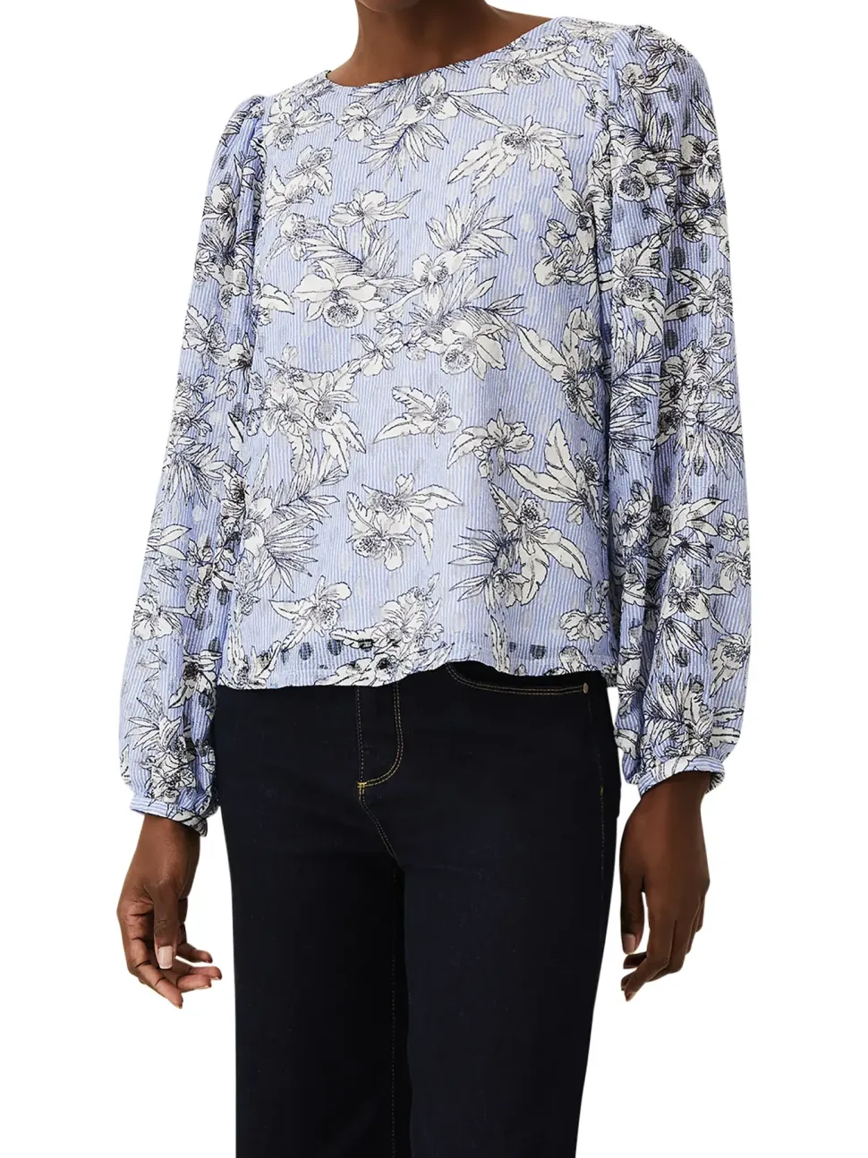 Meribel Floral Printed Lace Top-
