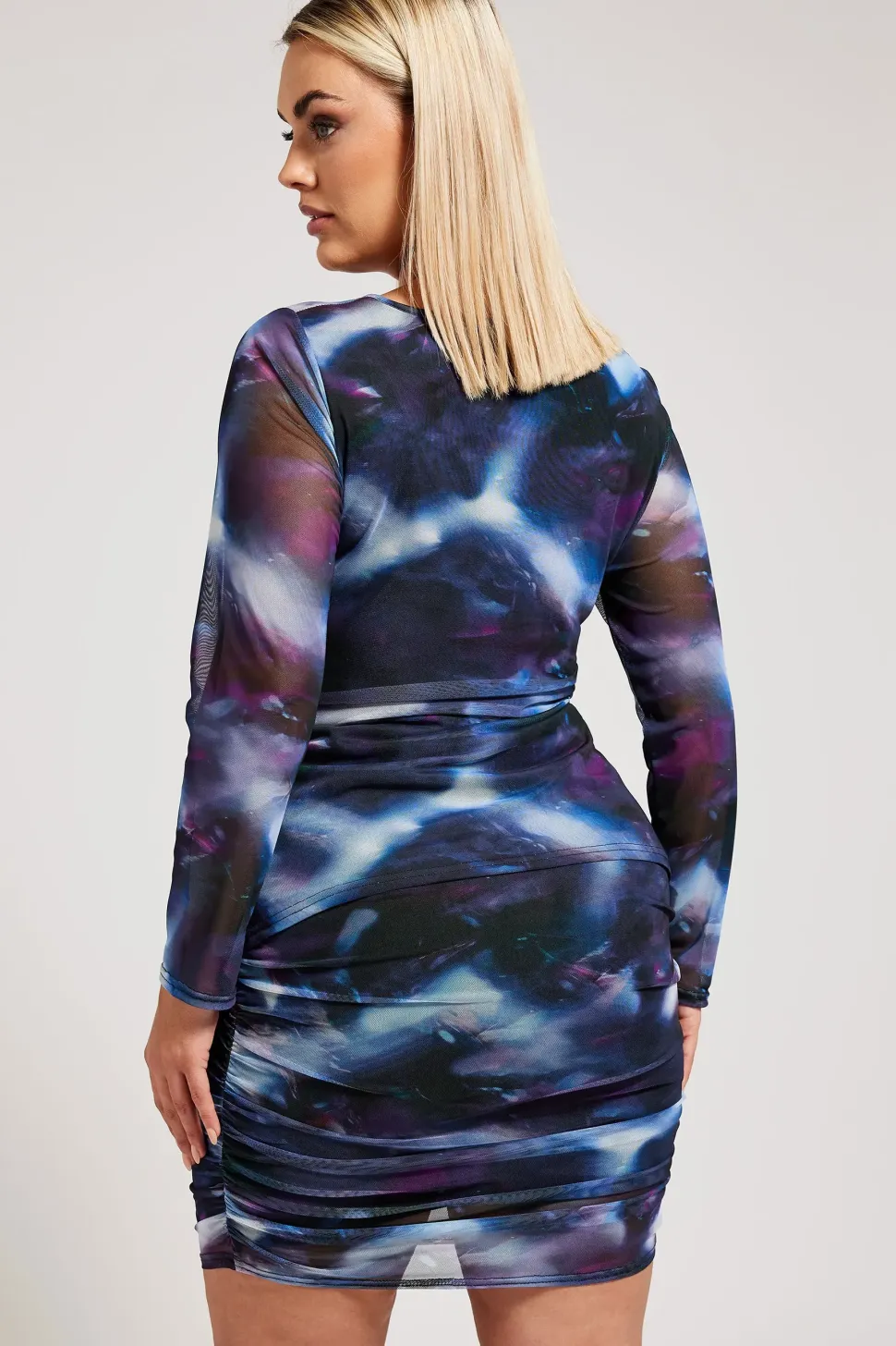 Mesh Abstract Print Top