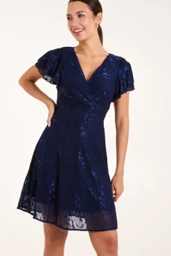 Mesh Angel Sleeve Dress