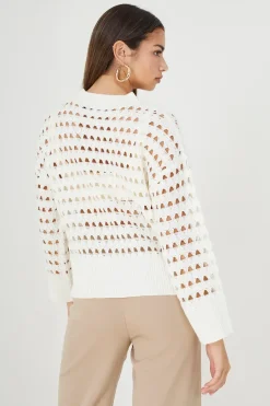Mesh Cropped Oversized Jumper