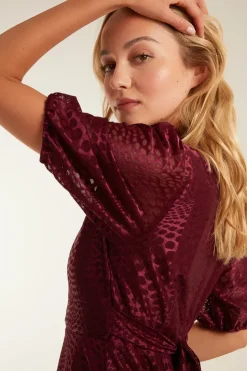 Mesh High Neck Tier Dress