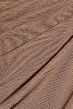 Mesh Ruched Cut Out Detail Wrap Midaxi Dress