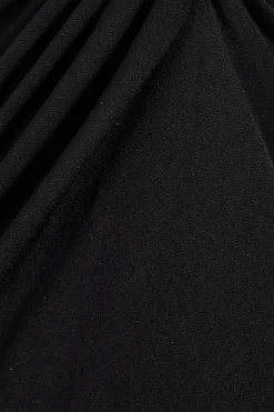 Mesh Twist Detail Plunge Split Leg Maxi Dress