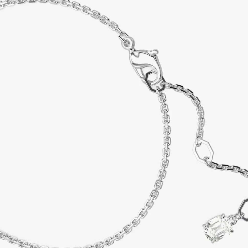 Mesmera Blue Mixed Cuts Rhodium Plated Bracelet 5668359
