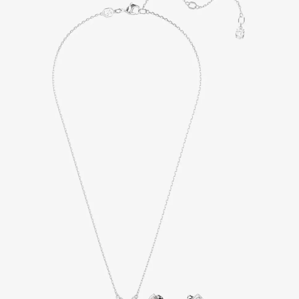 Mesmera Mixed Cuts Rhodium Plated Jewellery Set 5665829