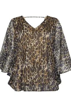 Metallic Cape Blouse