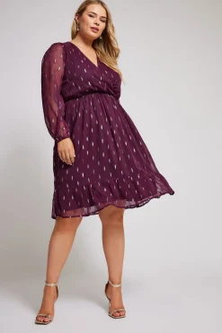Metallic Dobby Dress