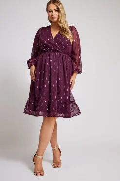 Metallic Dobby Dress