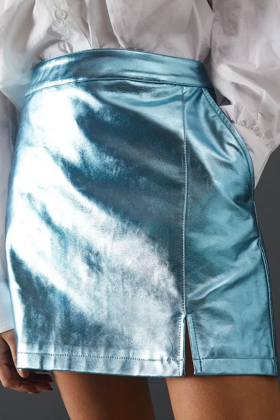 Metallic Mini Skirt