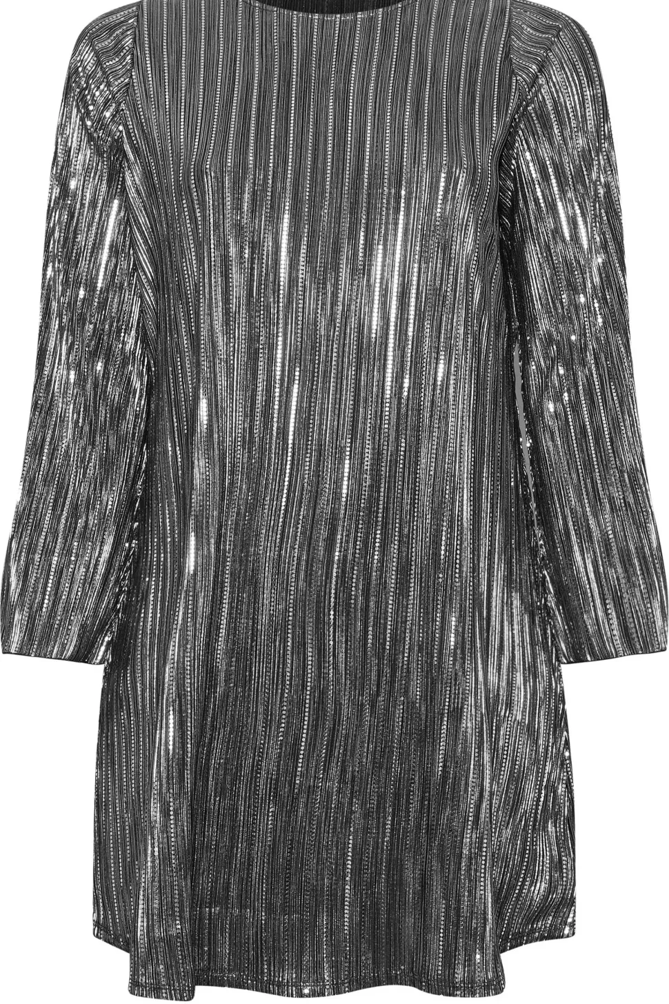 Metallic Plisse Dress