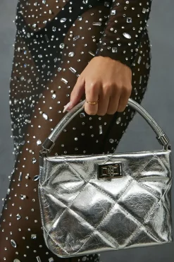 Metallic Quilted Grab Bag