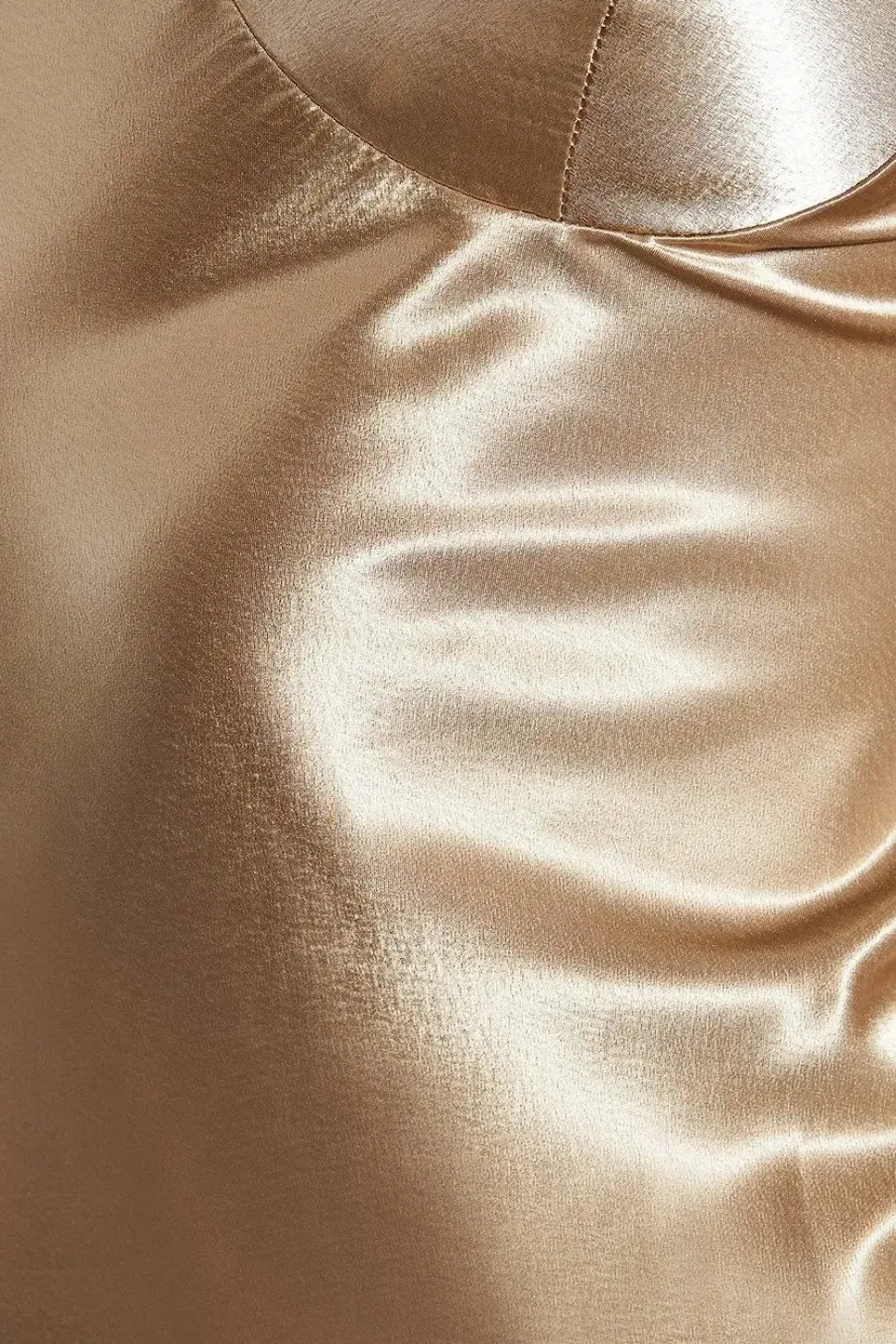Metallic Satin Low Back Maxi Dress