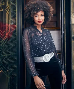 Metallic Soft Leather Retro Glam Waist Belt