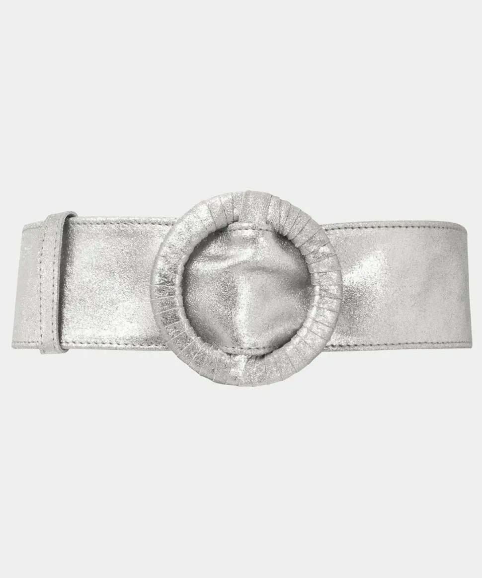 Metallic Soft Leather Retro Glam Waist Belt