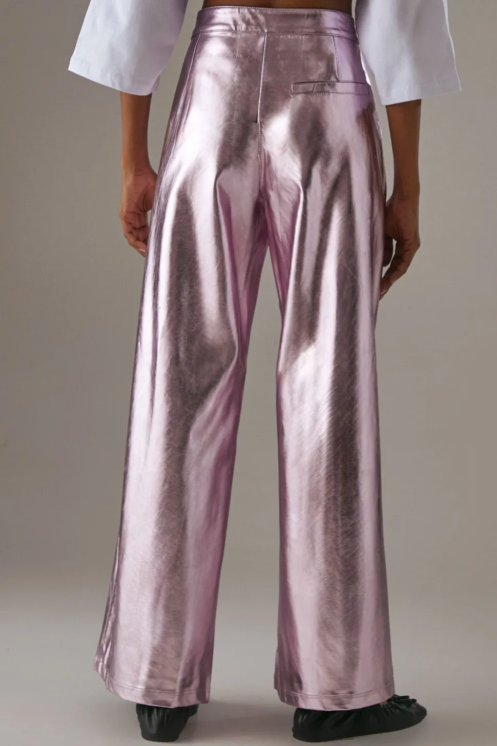 Metallic Wide Leg Trouser