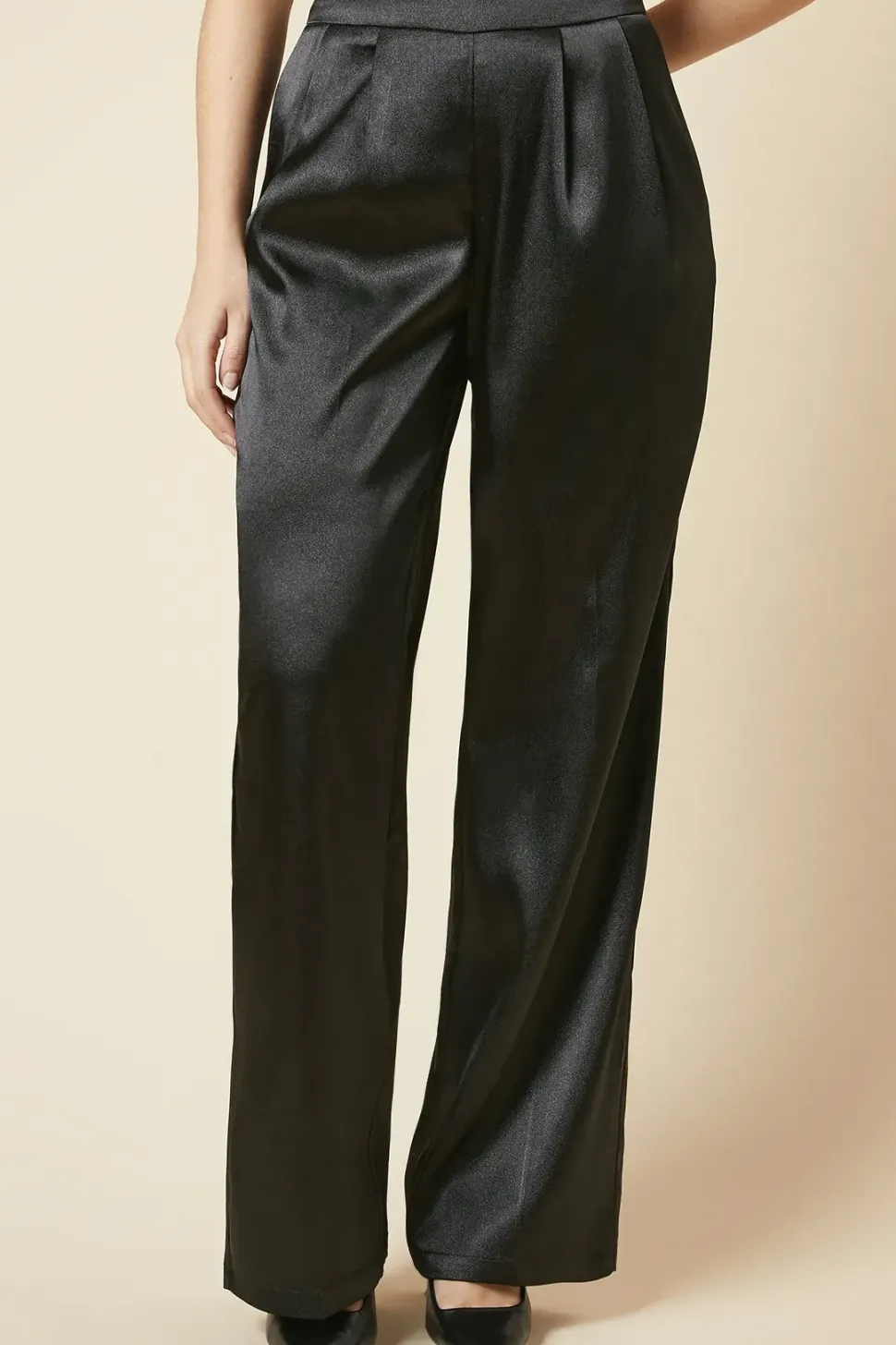 Metallic Wide Leg Trouser