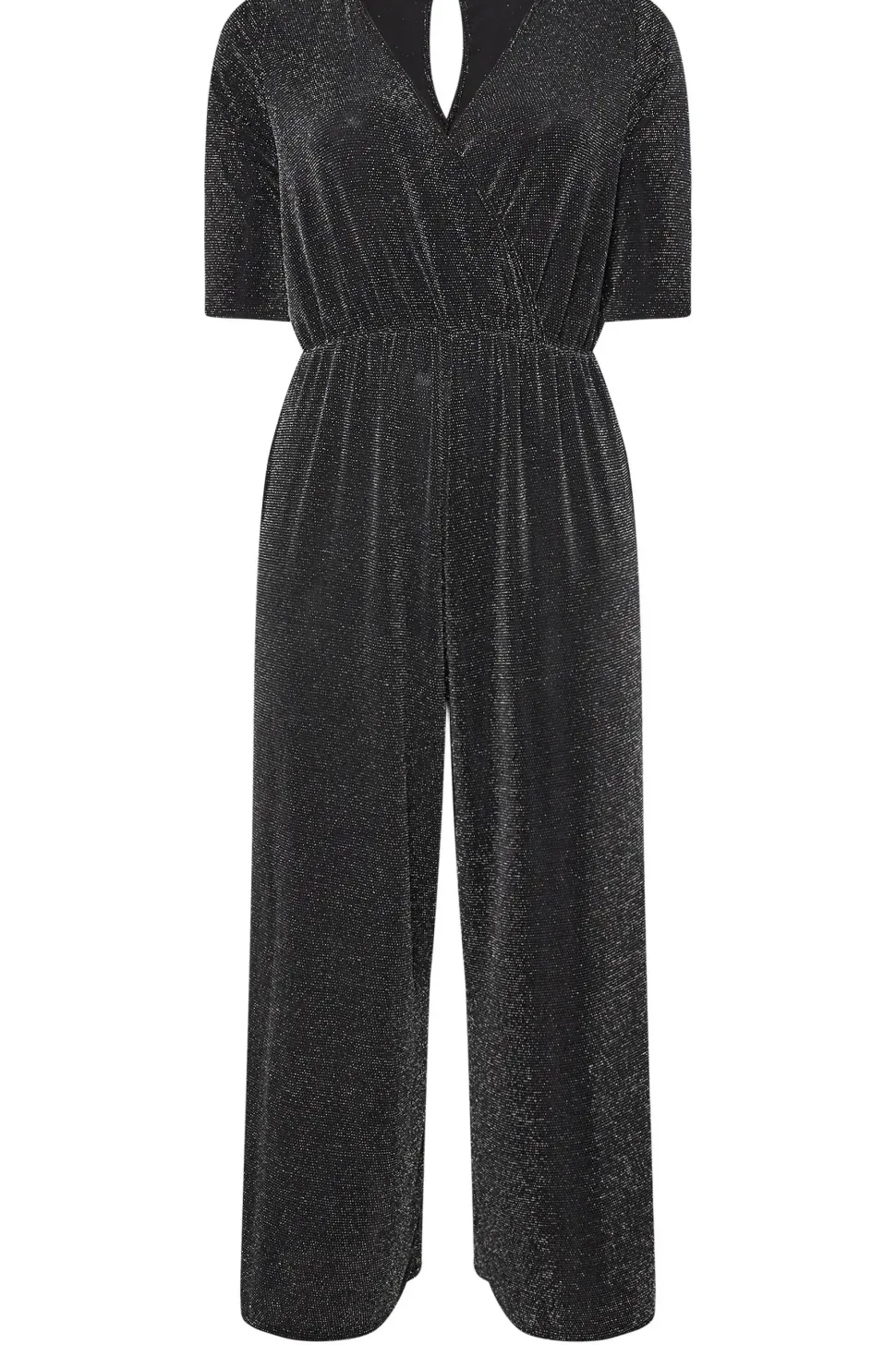 Metallic Wrap Jumpsuit