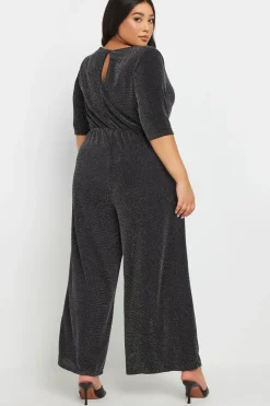 Metallic Wrap Jumpsuit