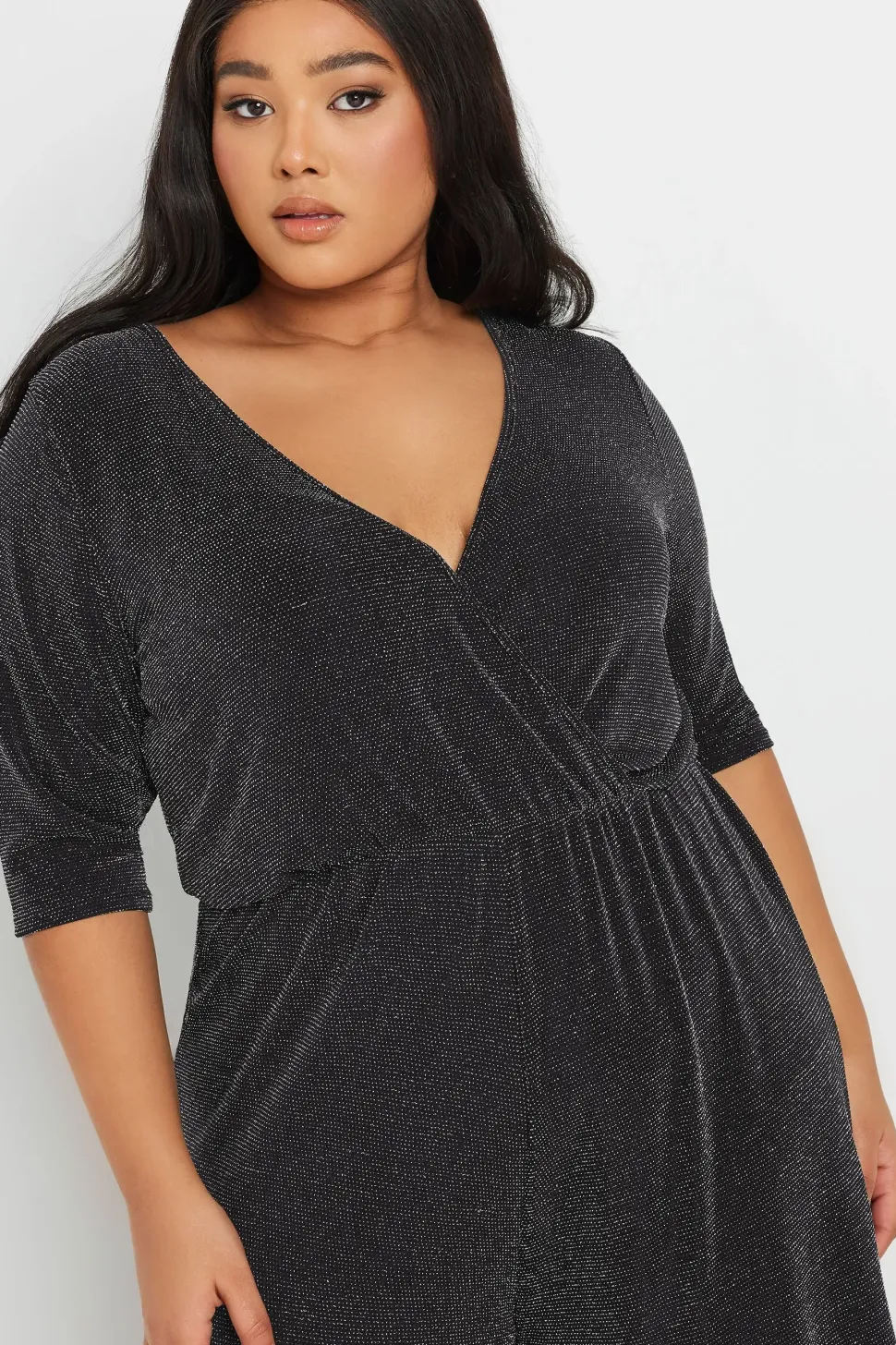 Metallic Wrap Jumpsuit