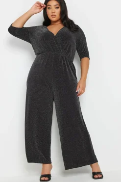 Metallic Wrap Jumpsuit