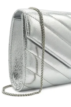 Metallic 'Dextra' Quilted Clutch Bag