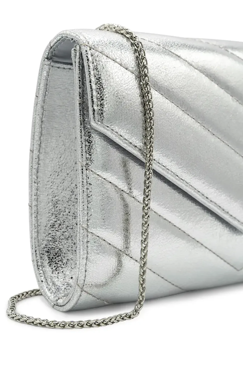 Metallic 'Dextra' Quilted Clutch Bag