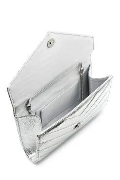 Metallic 'Dextra' Quilted Clutch Bag