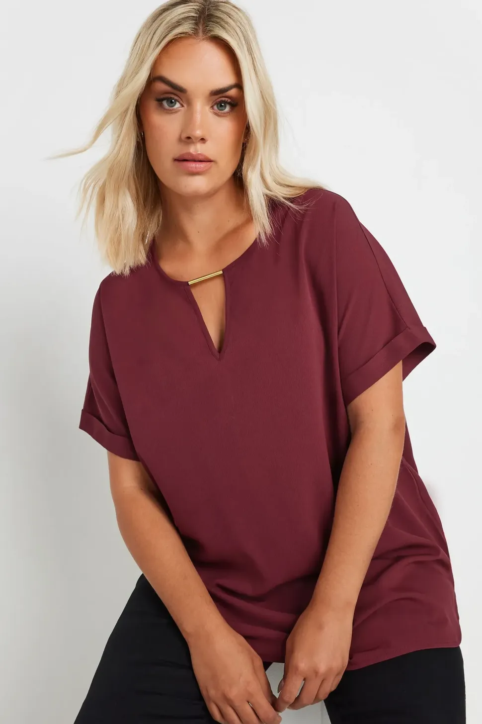 Metal Trim Blouse