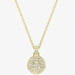 Meteora Gold Plated White Crystal Necklace 5683443